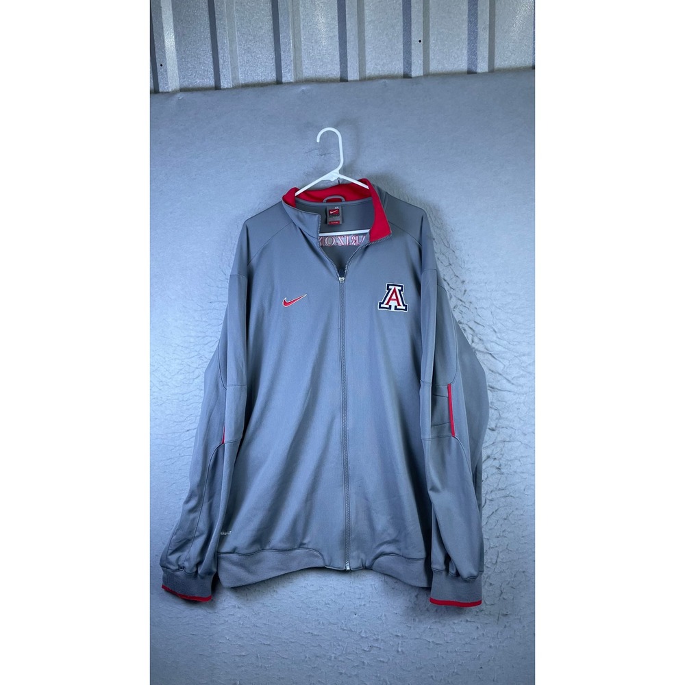 Nike Track Jacket Mens XL Grey Excellent Arizona Wildcats Nike FIT DRY 14113